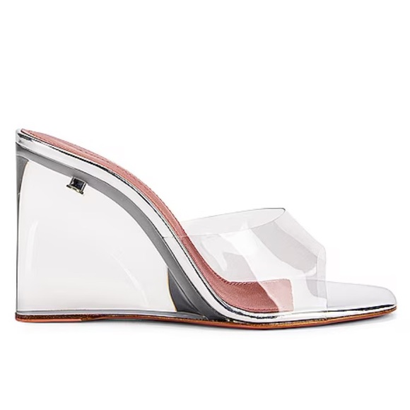🌹AMINA MUADDI🌹 Lupita Glass Wedge Sandal Size: 36 - Picture 3 of 15